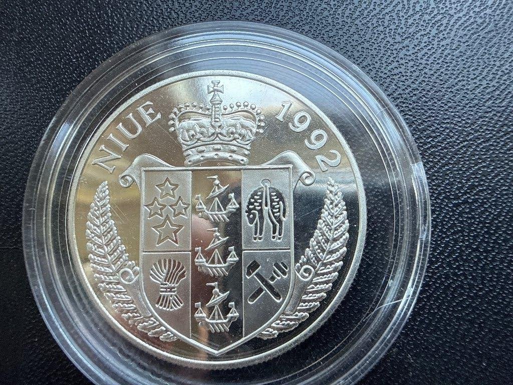 10 Dollar 1992 Nioué, Timbres & Monnaies, Monnaies | Océanie, Envoi, Argent