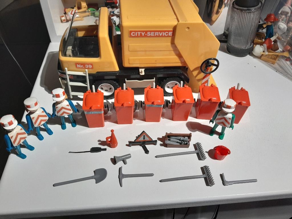 playmobil vintage vuilniswagen, Kinderen en Baby's, Speelgoed | Playmobil, Ophalen of Verzenden, Zo goed als nieuw, Complete set