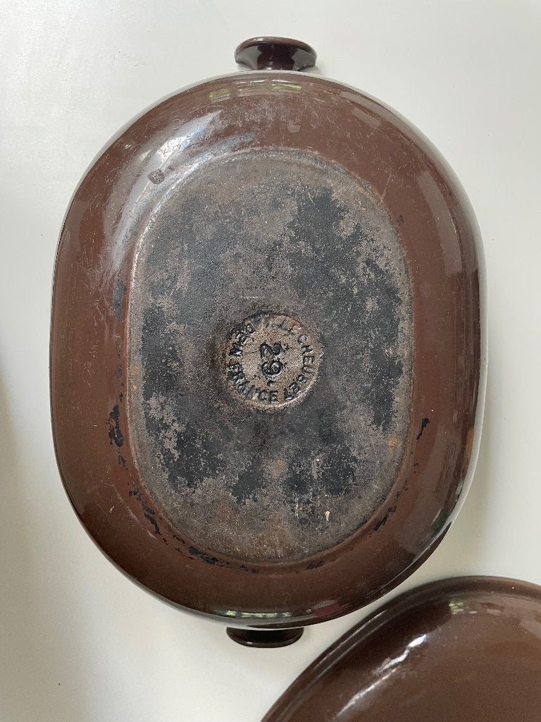 Le Creuset bruine ovale braadpan, Ophalen, Gebruikt, Le Creuset, Braadpan