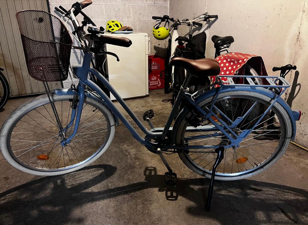 ELOPS Stadsfiets 520 jeansblauw, Fietsen en Brommers, Fietsen | Dames | Damesfietsen, 50 tot 53 cm, Ophalen, Zo goed als nieuw