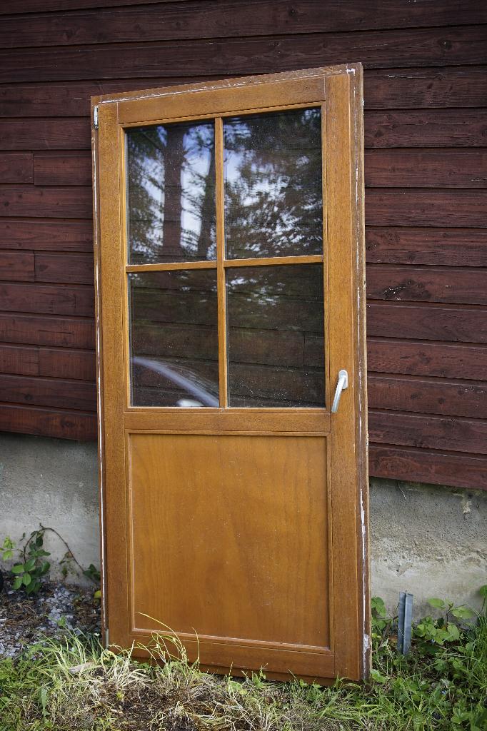 Porte-fenêtre méranti, Bricolage & Construction, Double vitrage, 160 cm ou plus, Enlèvement, Utilisé