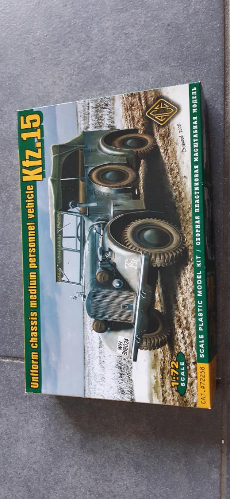 Modelbouw ACE 1/72 Kfz 15, Enlèvement, Neuf