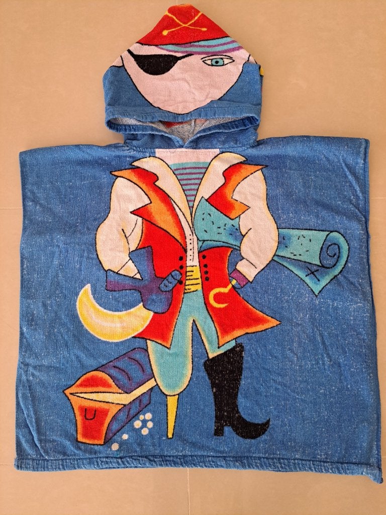 badponcho piraat, Kinderen en Baby's, Ophalen, Jongen of Meisje, One size, Zo goed als nieuw