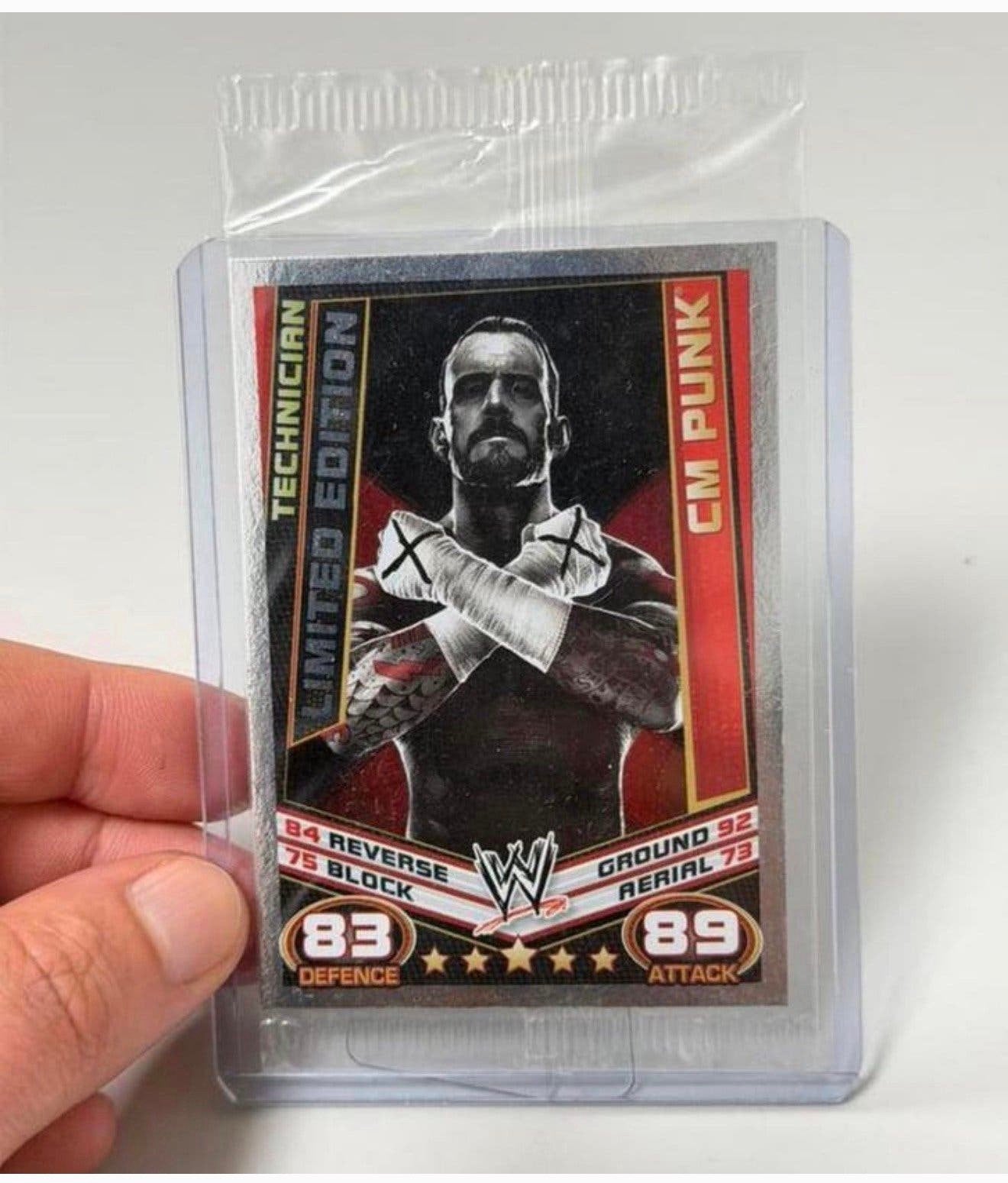 SLAM ATTAX REBELLION LIMITED EDITION CARD CM PUNK W13 Nieuw, Ophalen of Verzenden, Nieuw, Losse kaart, Foil