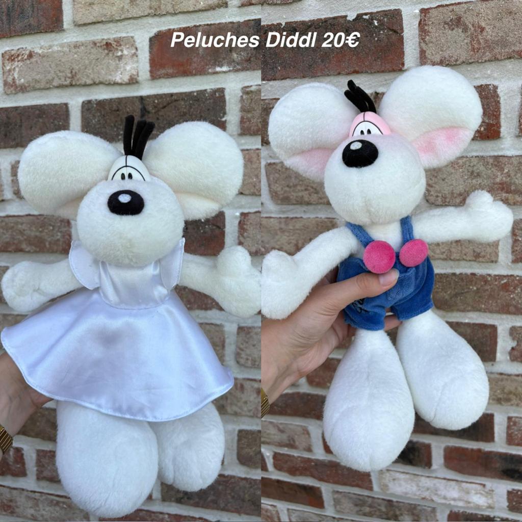 Lot de 2 peluches didll, Enlèvement ou Envoi, Comme neuf