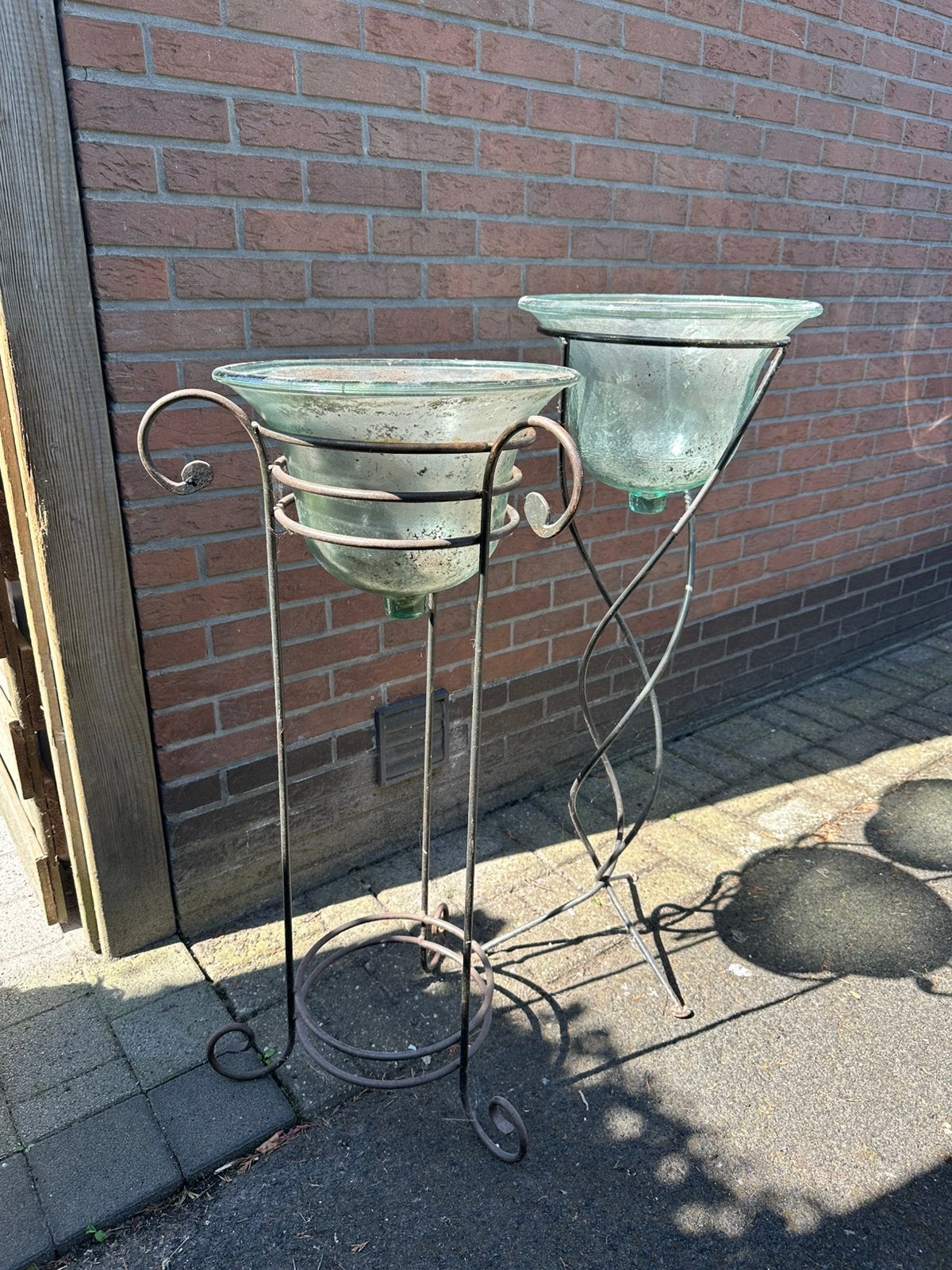 Glazen staander voor bloemen, Ophalen, Gebruikt