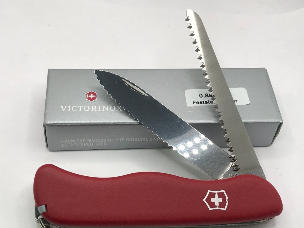 RARE Victorinox Lockblade Knife 111mm Serrated blade backloc, Caravans en Kamperen, Kampeergereedschap, Ophalen of Verzenden, Nieuw