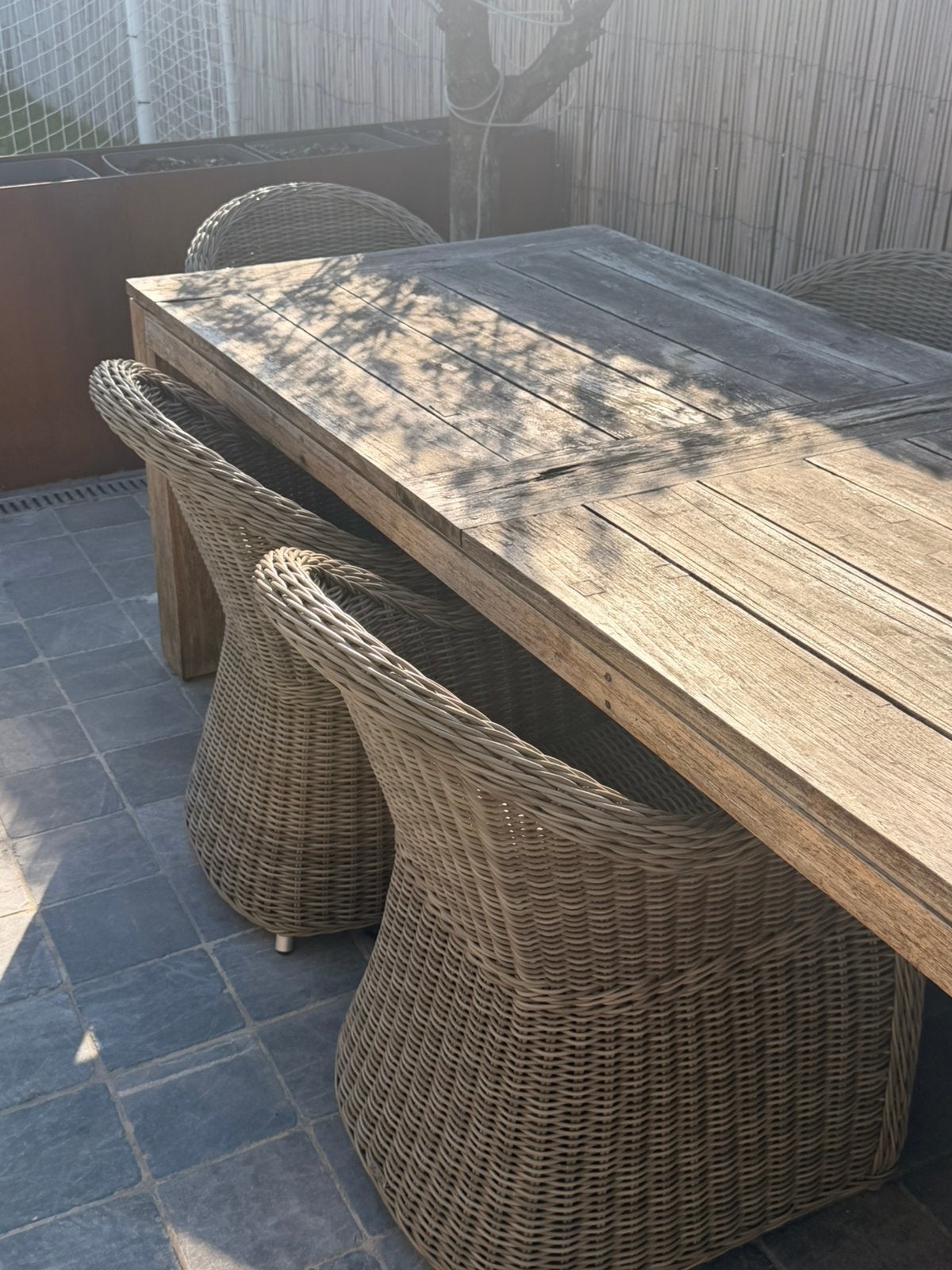 6 tuinstoelen in wicker, Tuin en Terras, Tuinsets en Loungesets, Ophalen, Gebruikt, Wicker