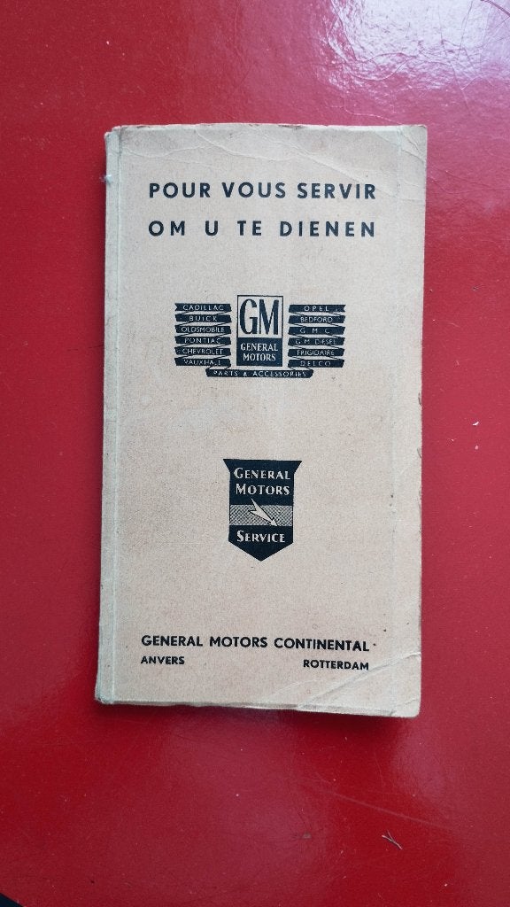 General Motors - Dealerlijst - 1956, Verzenden