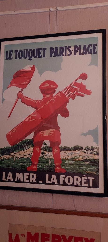 affiche "Le Touquet - Paris-plage", ingekaderd, Envoi, Comme neuf, Panneau publicitaire