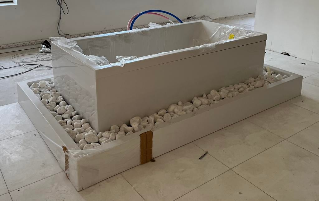 Luxe Duravit Starck ligbad met ombouw (231x142 cm) – NIEUW, Ophalen, Nieuw, Bad