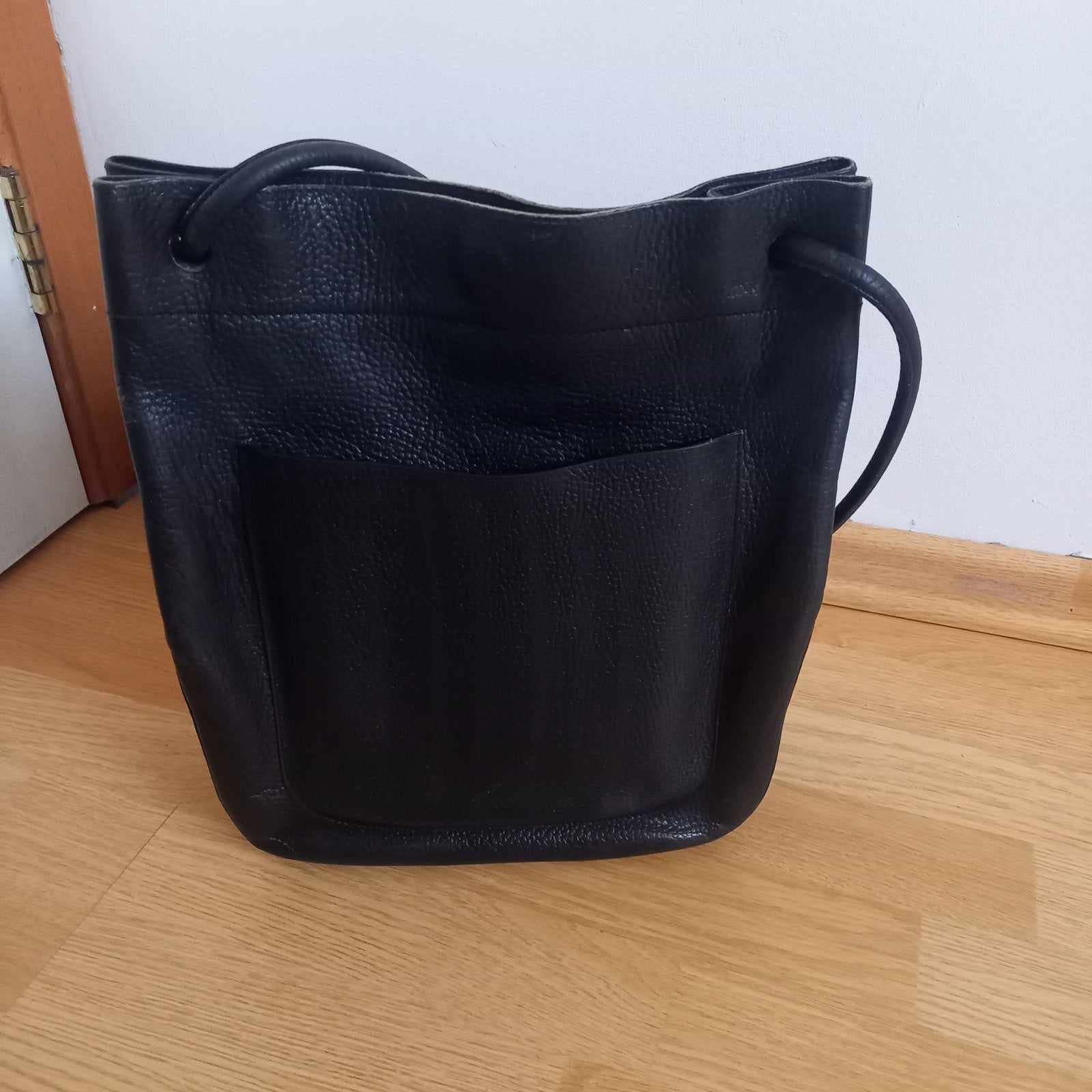 Sac en cuir Nathan, Bijoux, Sacs & Beauté, Enlèvement ou Envoi, Utilisé, Noir, Sac à bandoulière