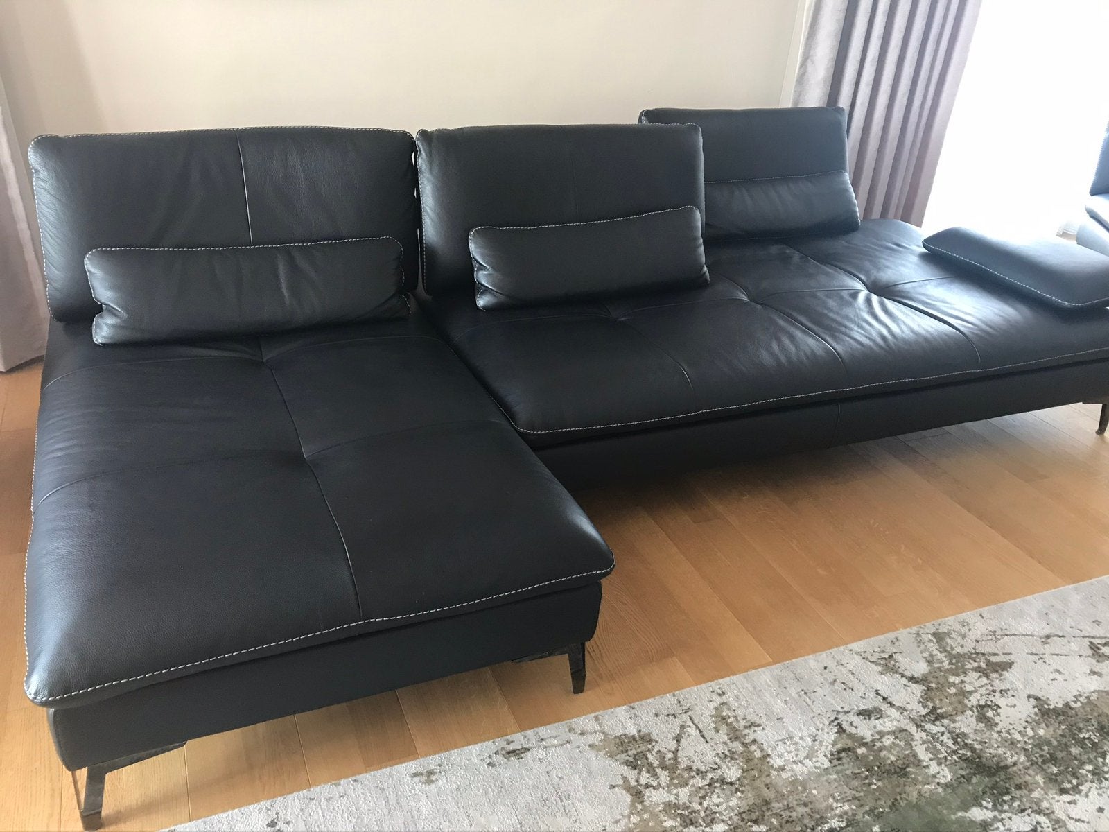 Roche Bobois Scenario leather sectional sofa, Maison & Meubles, Canapés | Salons, Comme neuf, Cuir, Enlèvement