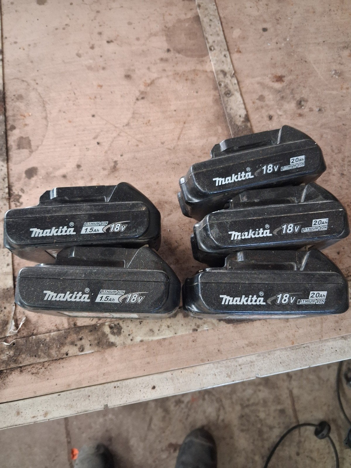 makita 18v accu's, Ophalen