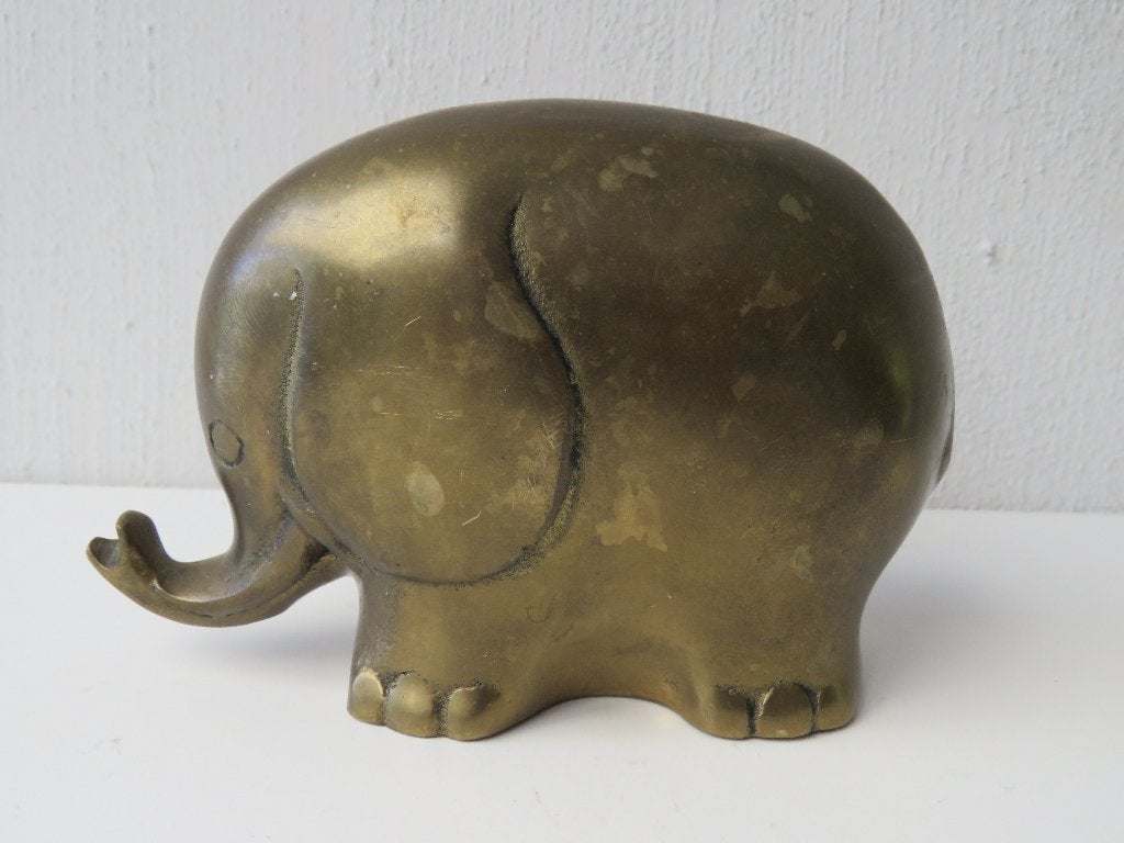 Éléphant vintage en laiton, Enlèvement ou Envoi