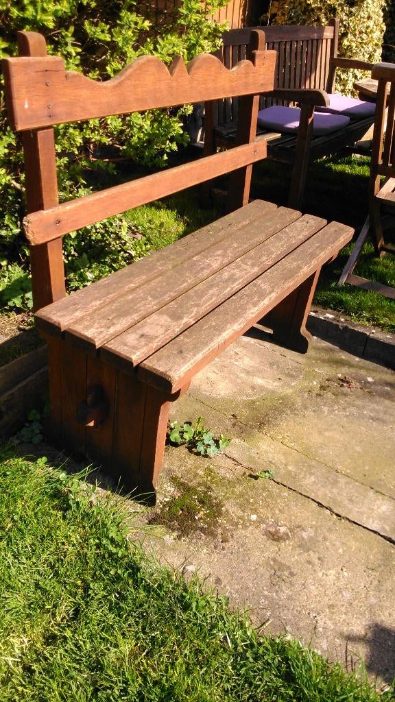 banc extérieure en chêne fait mains, Enlèvement, Utilisé, Bois
