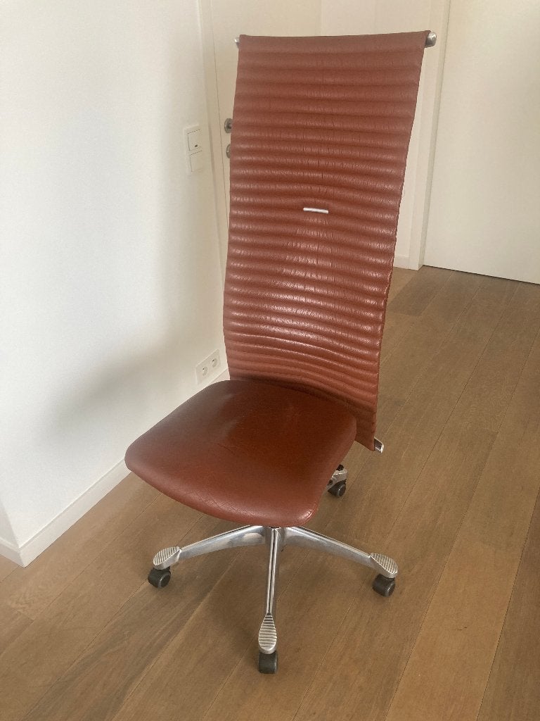 Chaise de bureau exécutive Flokk-Hag H09 modèle 9330, Comme neuf, Brun, Enlèvement, Chaise de bureau