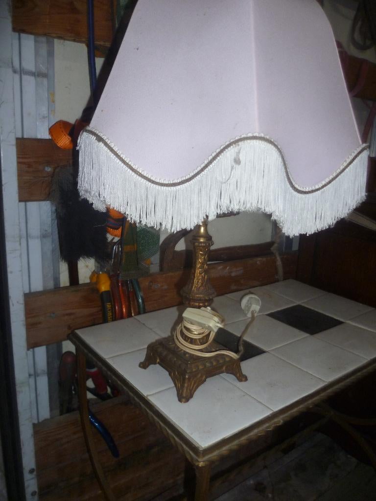 OUDE BRONZEN LAMPADAIRE, Antiek en Kunst, Ophalen