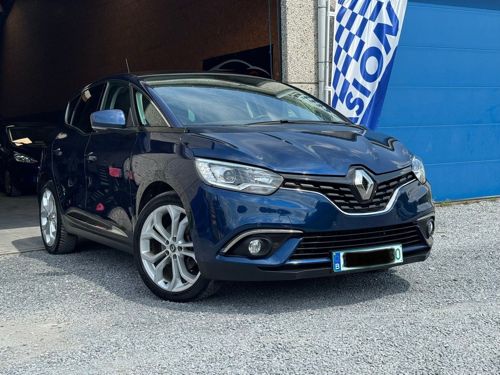 Renault Scenic 1.7dci panoramadak, achteruitkijkcamera..., Auto's, Testrit aan huis, 4 cilinders, Blauw, 5 deurs