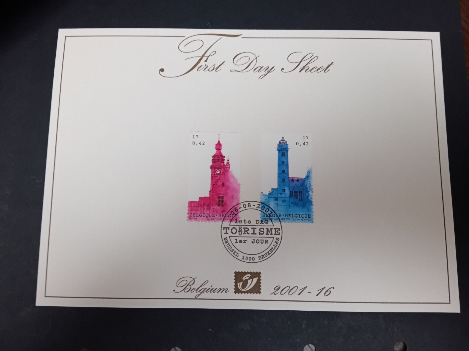 Feuille de premier jour en Belgique 3015/3016 lot 4P, Envoi