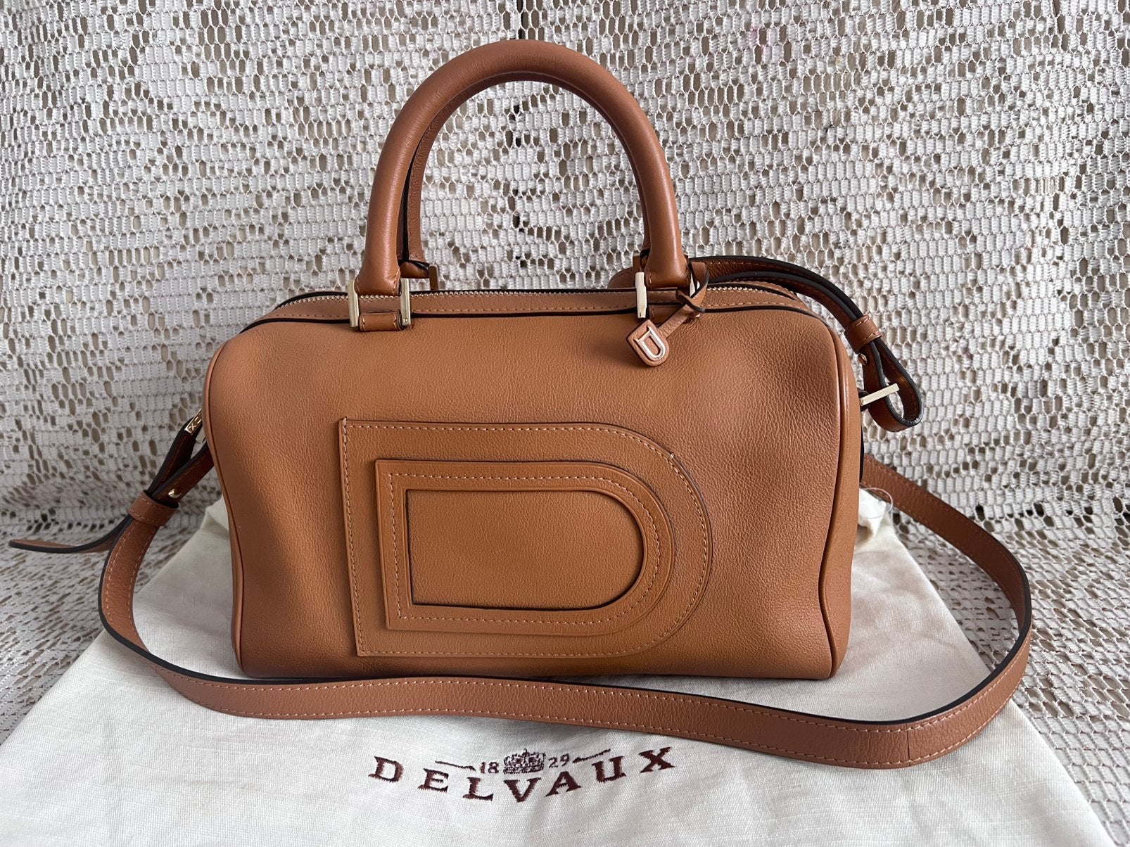 AC DELVAUX model Louise Boston Allure, Ophalen of Verzenden, Zo goed als nieuw, Leer