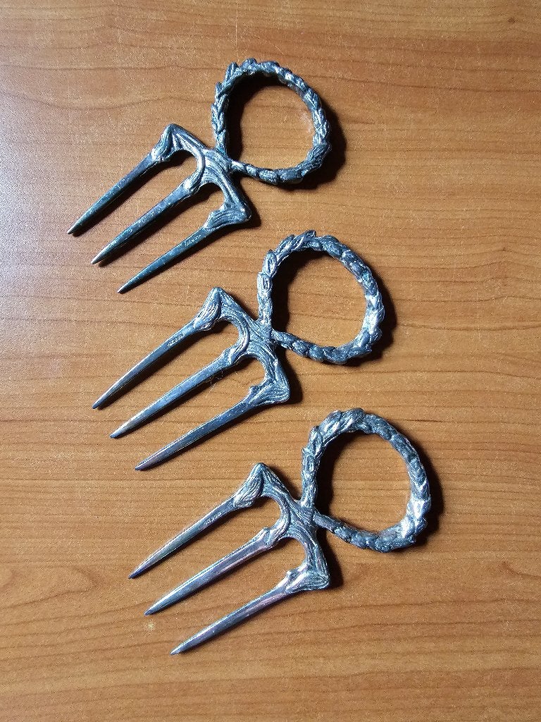 Fourchettes à viande en métal argenté de Valenti (Espagne), Enlèvement ou Envoi