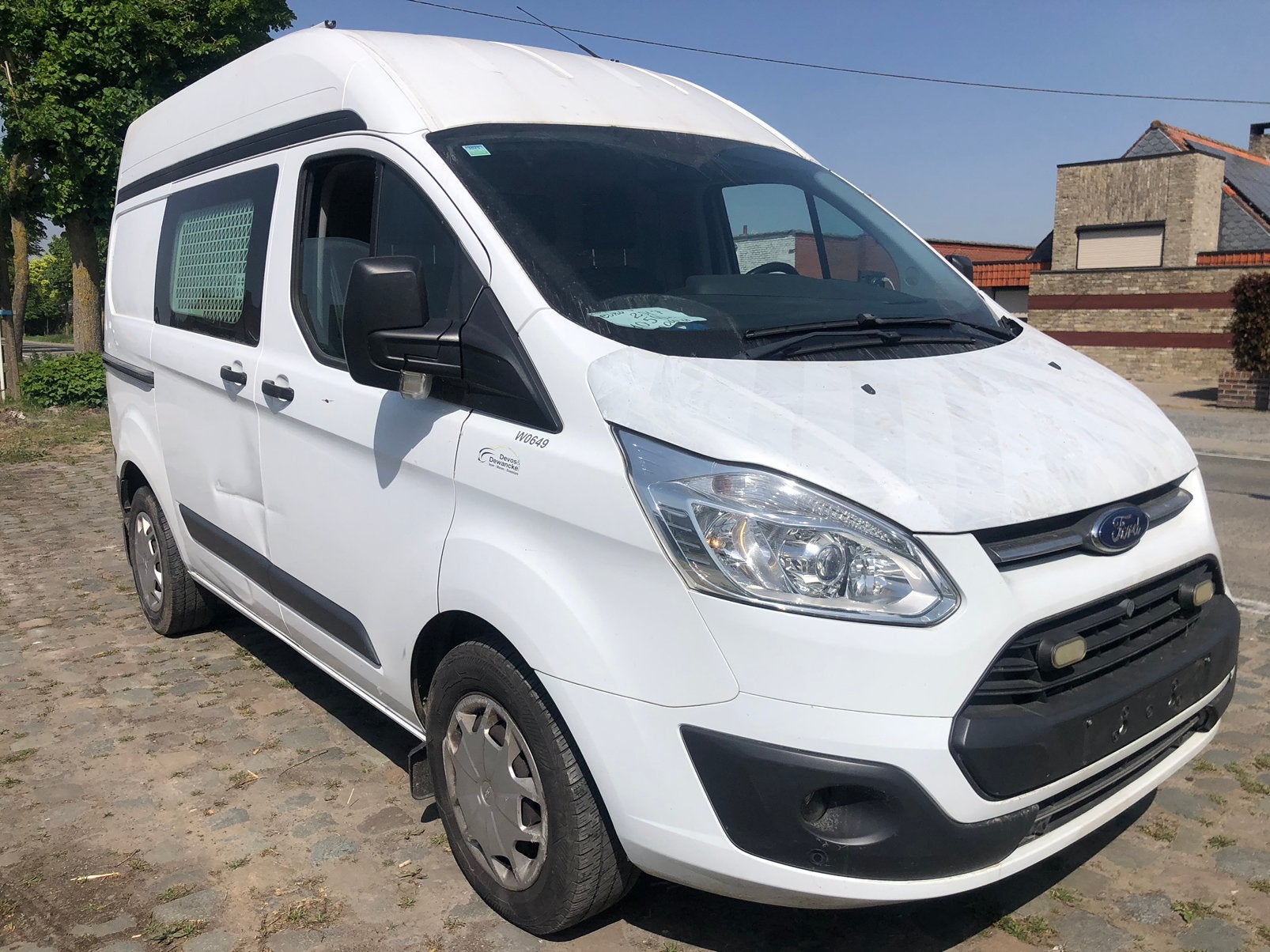 Ford Custom H2, 2.0d, 130pk, 170.oookm, a/c,, Auto's, Voorwielaandrijving, Stof, 4 cilinders, Wit