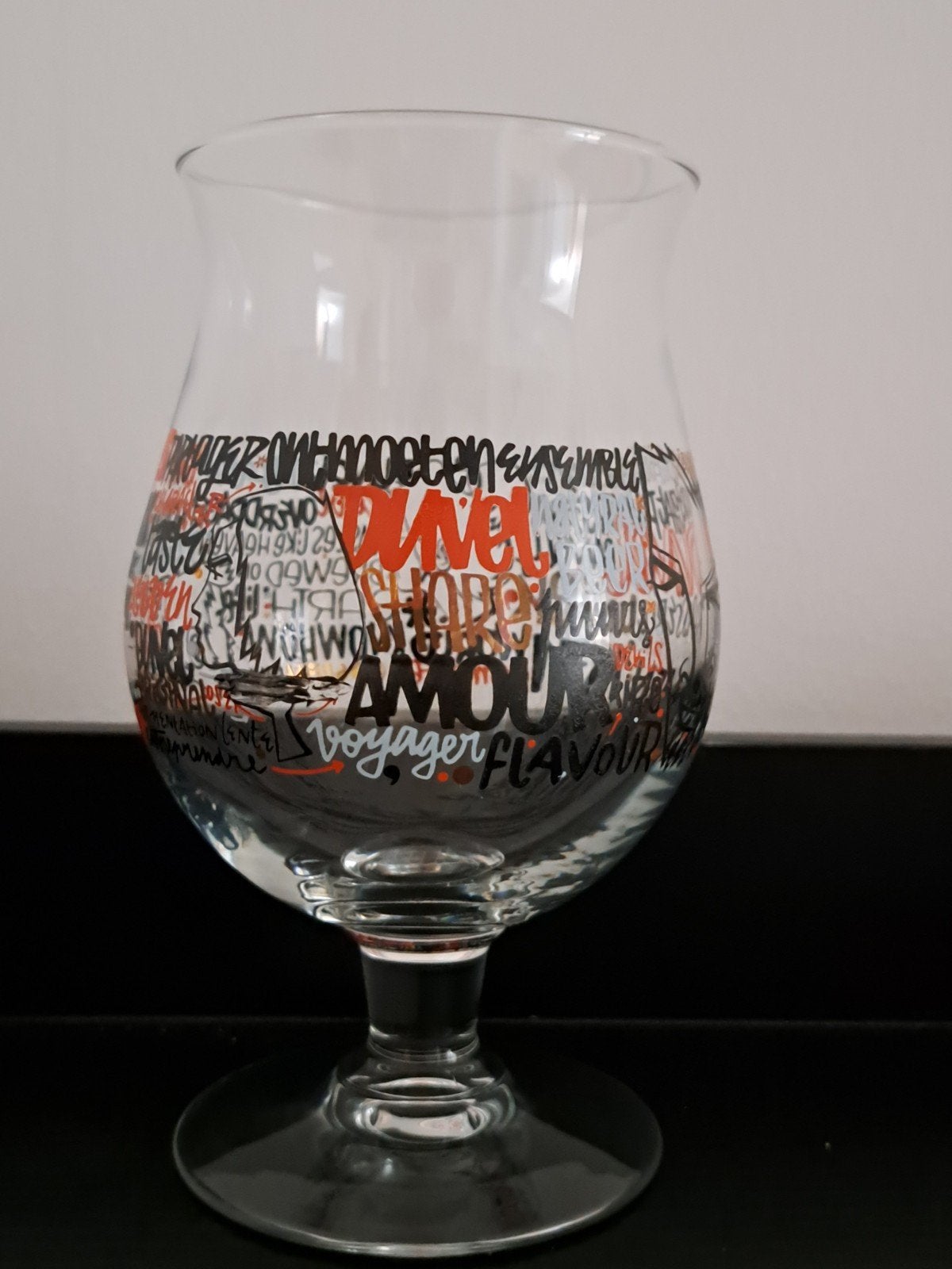 Verre Duvel Moortgat Dennis Meyers, Enlèvement ou Envoi, Comme neuf, Verre ou Verres, Duvel