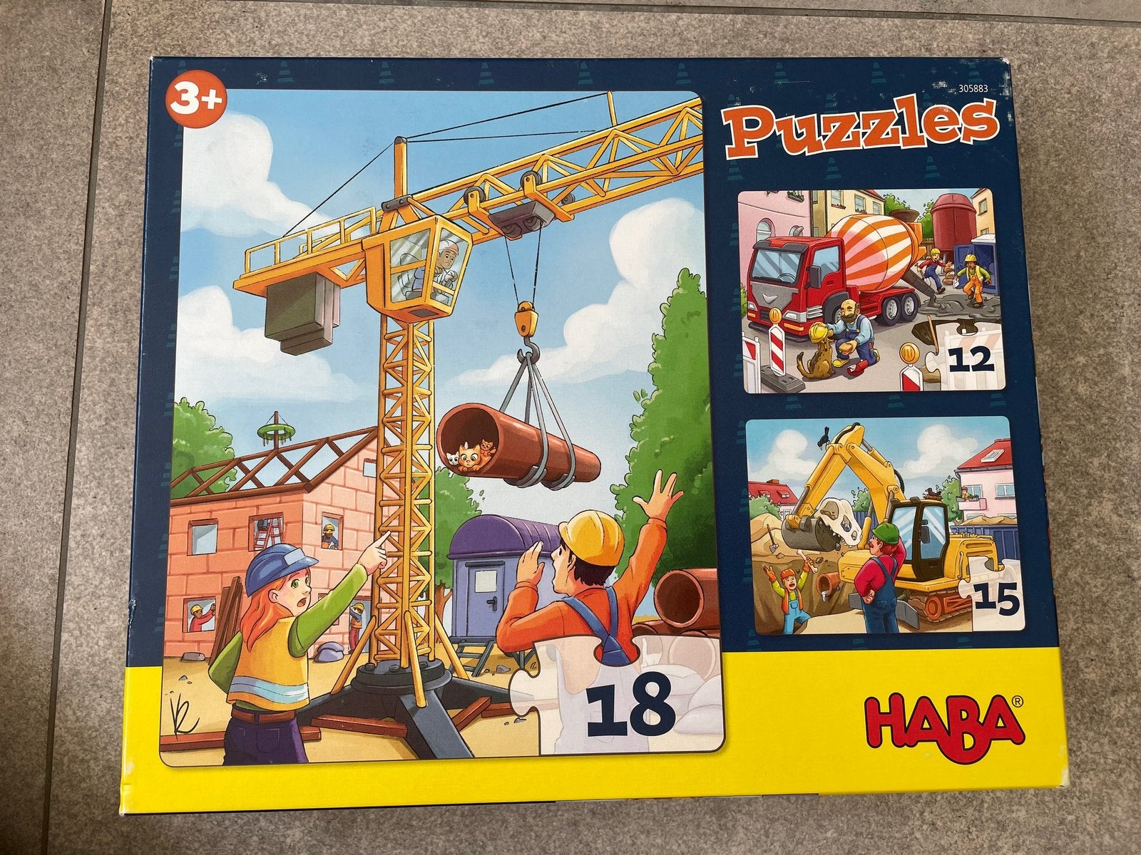 Haba puzzel bouw 3+, Kinderen en Baby's, Ophalen, Zo goed als nieuw