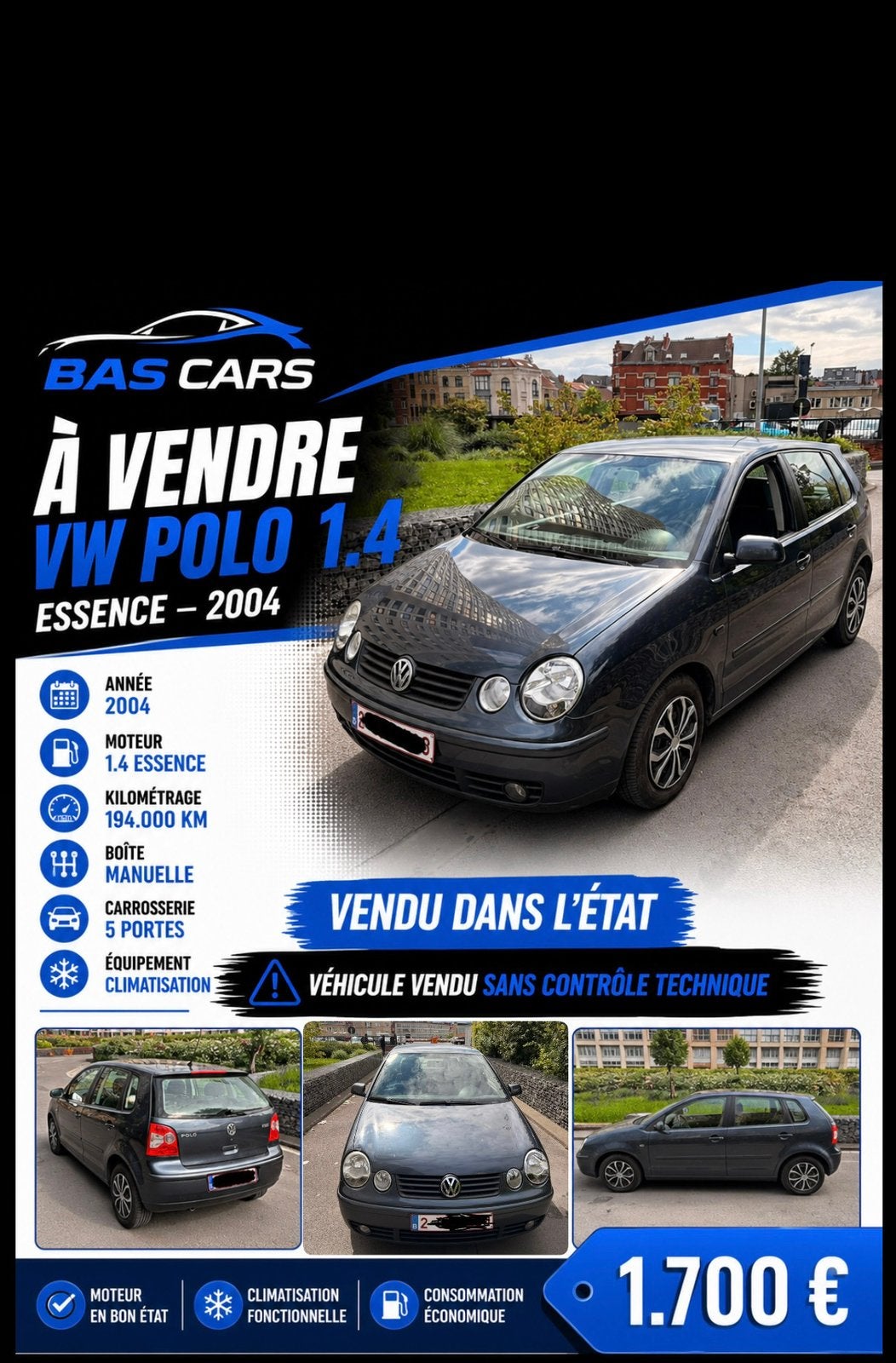 Polo 9n2 essence, Enlèvement ou Envoi
