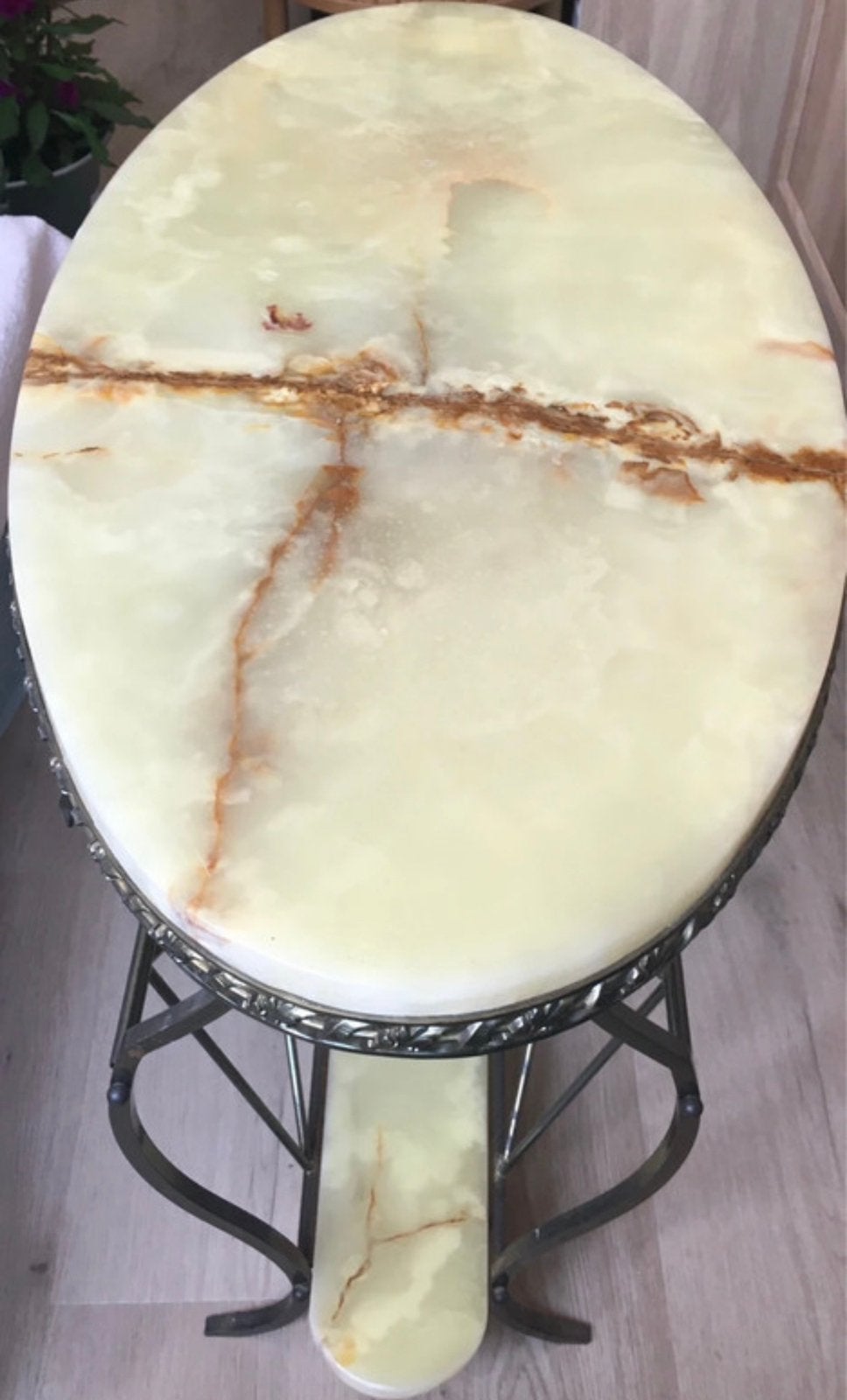 Vintage Marmeren Bijzettafel, Antiek en Kunst, Ophalen