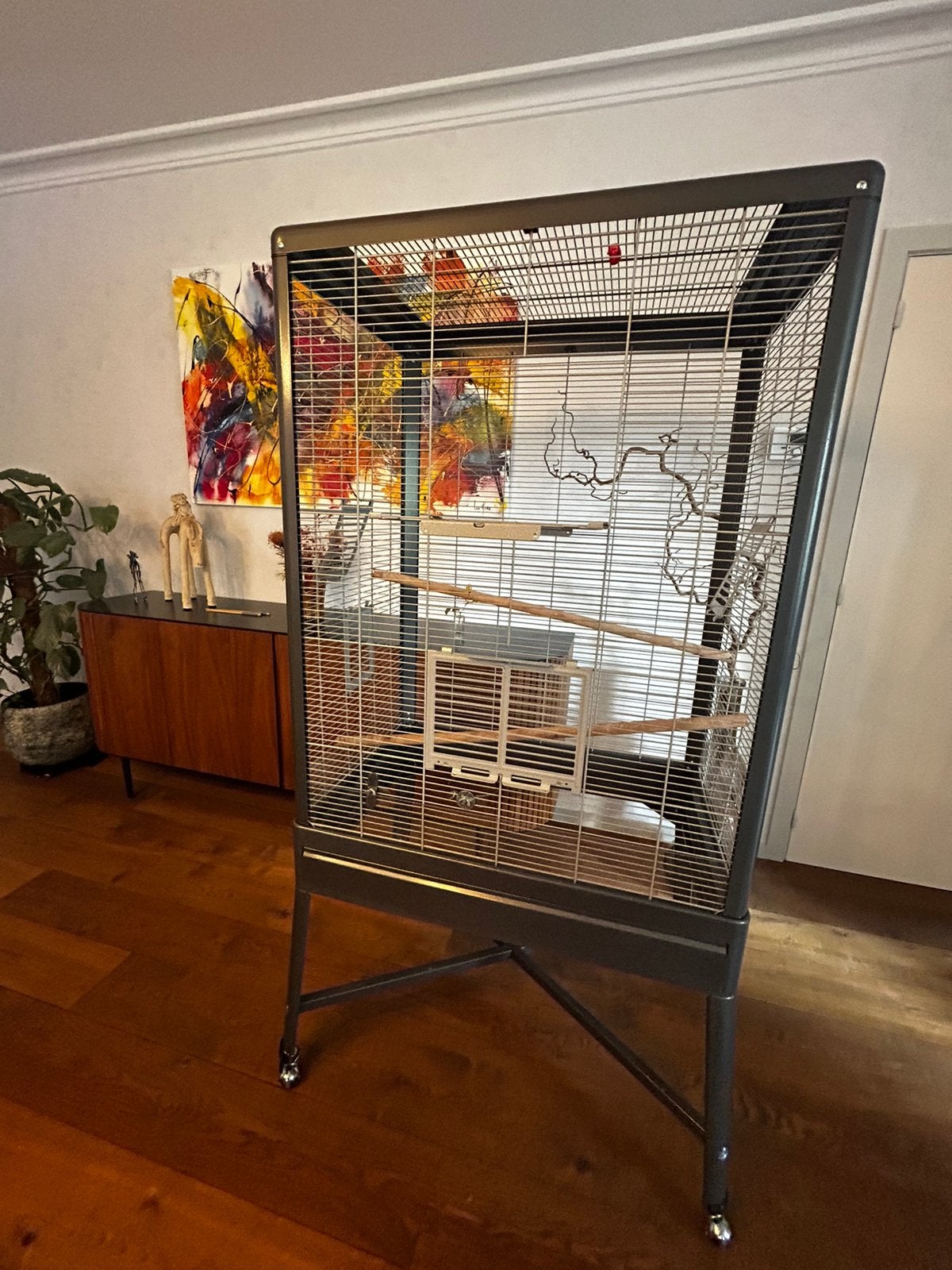 Zgan Vogelkooi Montana op wielen. 82 x 56 x 118, Dieren en Toebehoren, Ophalen, Zo goed als nieuw, Vogelkooi