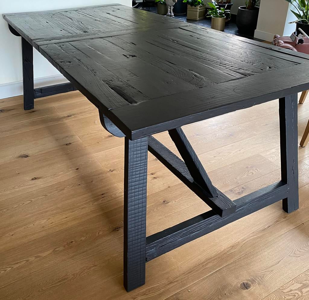 Tafel, Huis en Inrichting, Tafels | Eettafels, Ophalen, Gebruikt, 100 tot 150 cm, 200 cm of meer