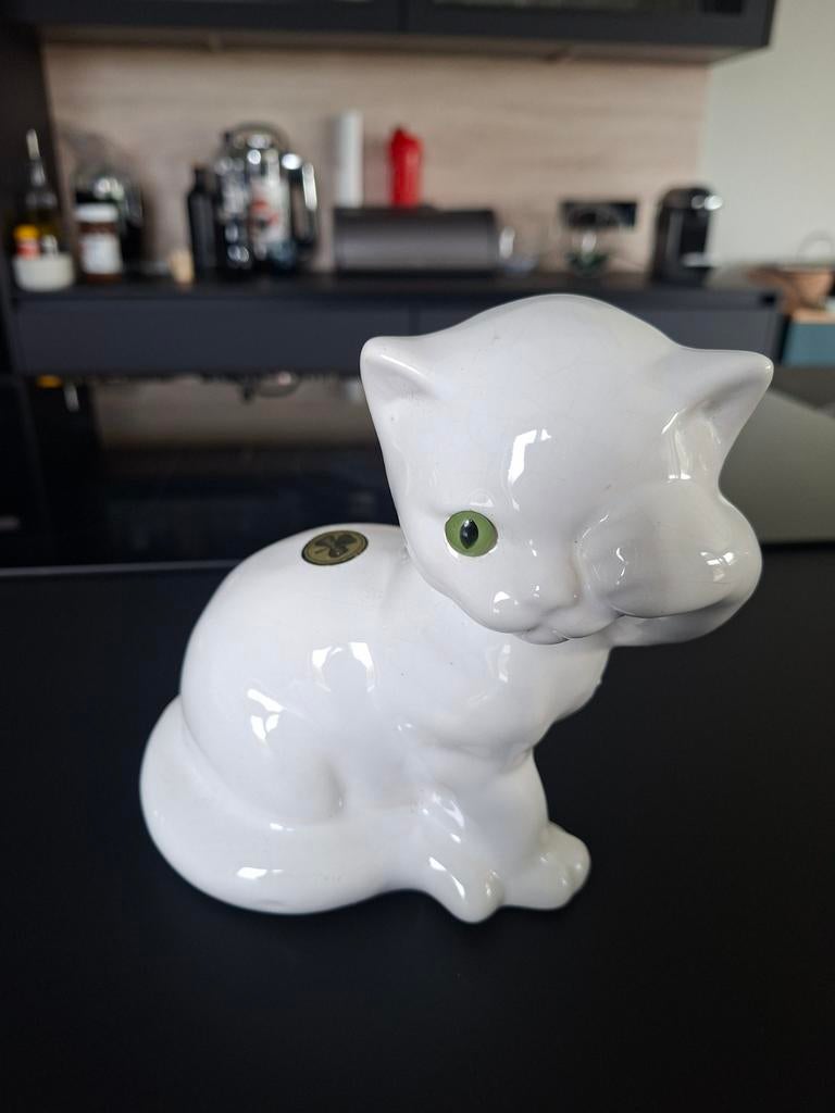 Kleine kat gemaakt van DELFTS porselein. ONBERISPELIJK, Antiek en Kunst, Ophalen of Verzenden