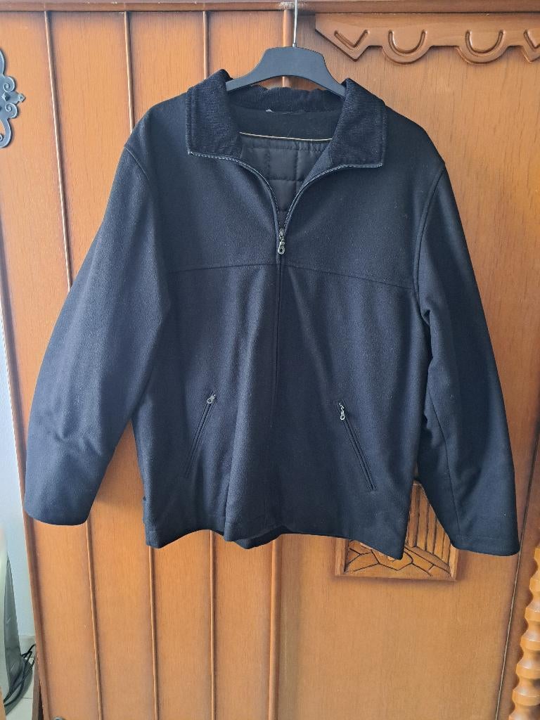 Zwarte stoffen herenjas maat 52, Kleding | Heren, Jassen | Winter, Ophalen, Zwart, Gedragen, Andere