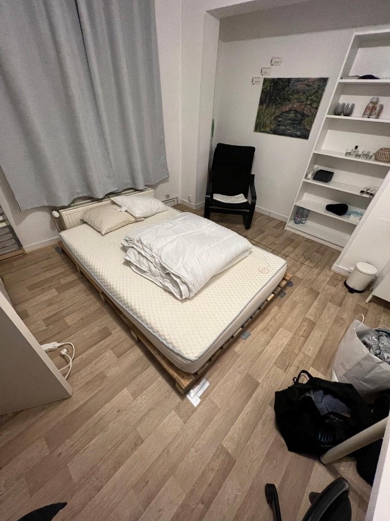 2 Pallets, Ophalen, Bruin, 140 cm, Zo goed als nieuw