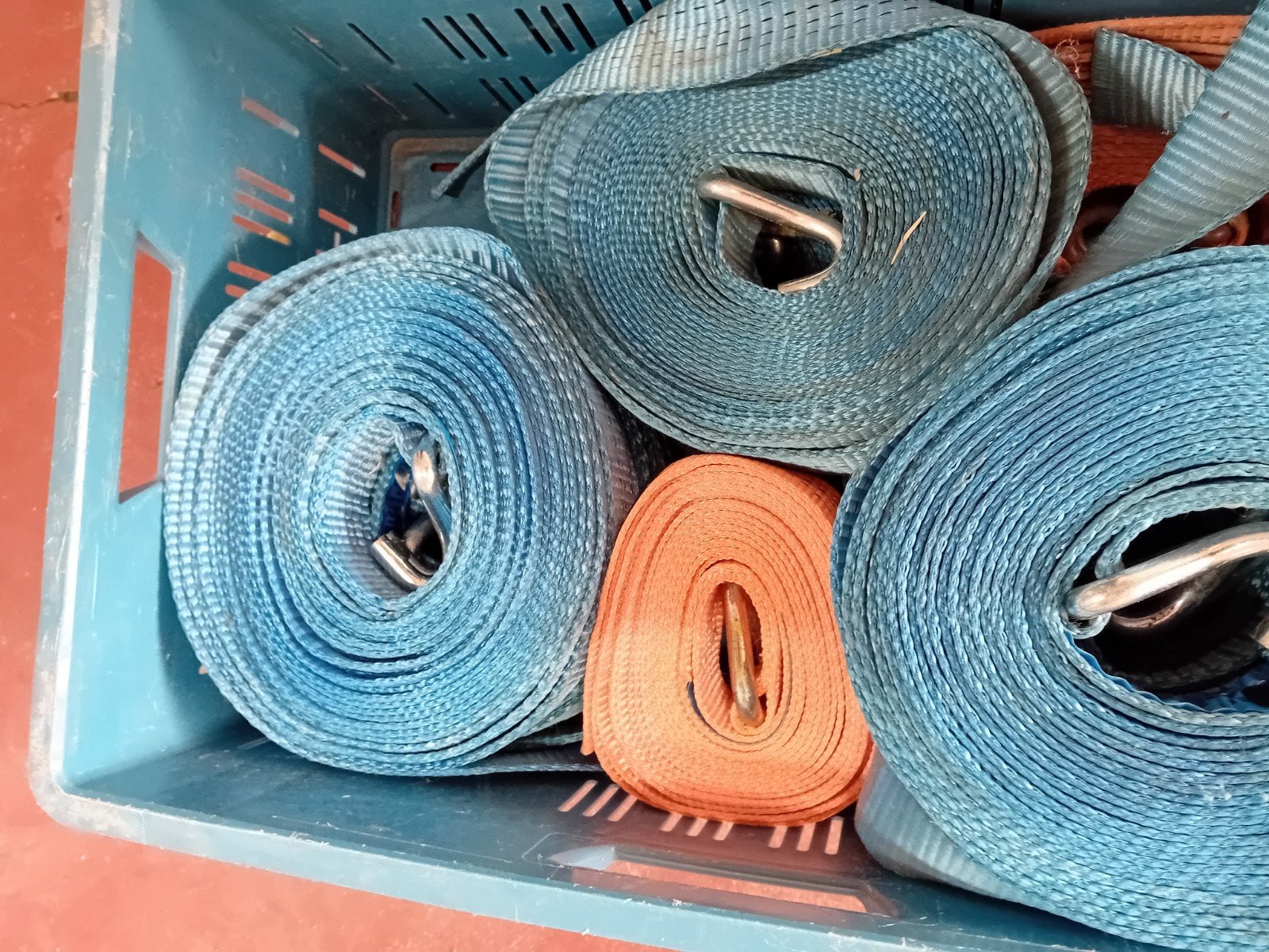 spanriemen 5 ton 9 en.12 meter te koop, Ophalen of Verzenden