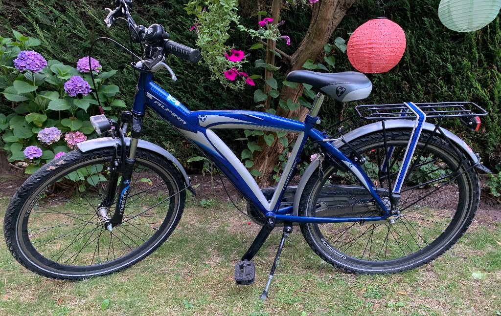 Jongensfiets Alpina 22 inch donkerblauw, Fietsen en Brommers, Ophalen, Terugtraprem, 22 inch, Alpina