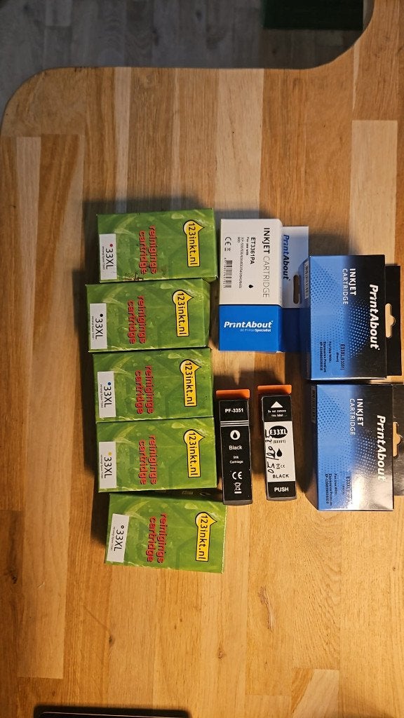 Printer cartridges Epson E33XL black, Ophalen of Verzenden, Zo goed als nieuw, Cartridge, Canon 123inkt