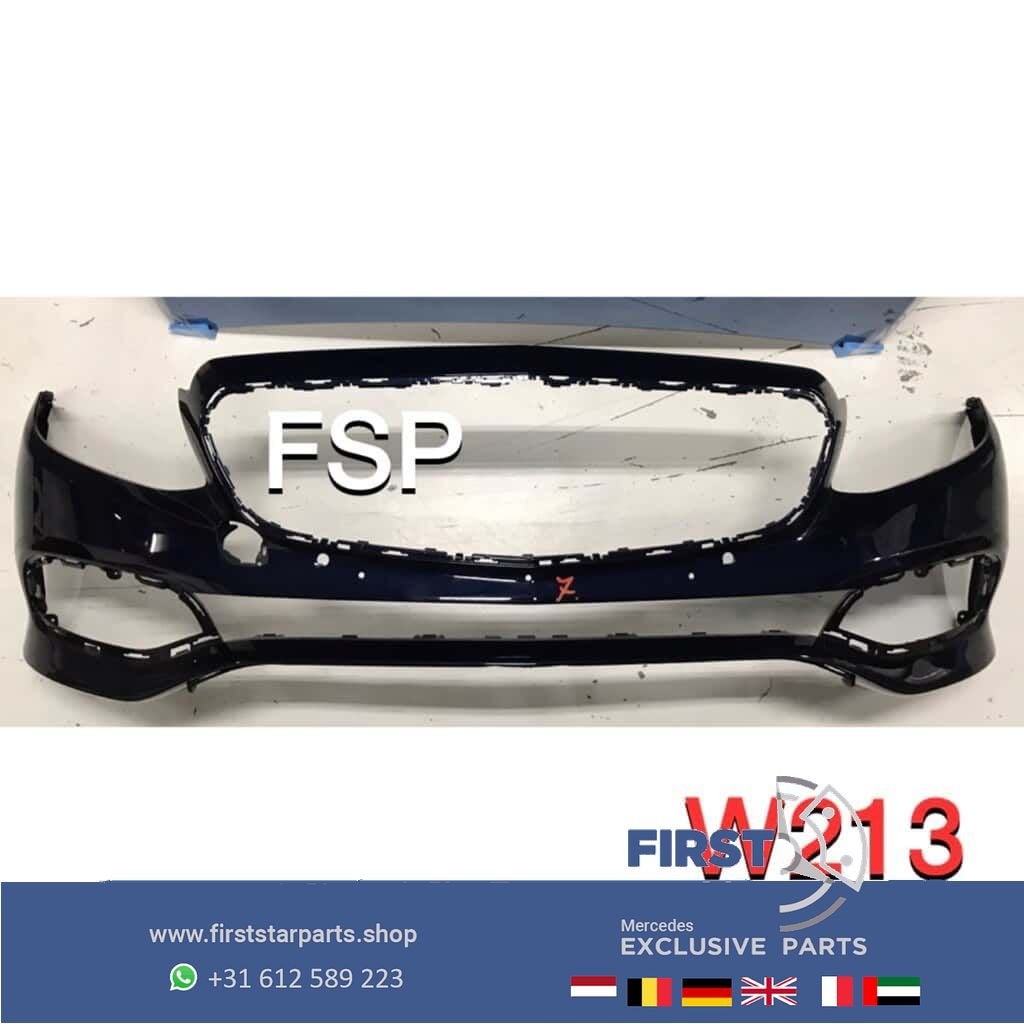 W213 Voorbumper Mercedes E Klasse blauw 2016-2019 origineel, Gebruikt, -, Voor, Ophalen of Verzenden