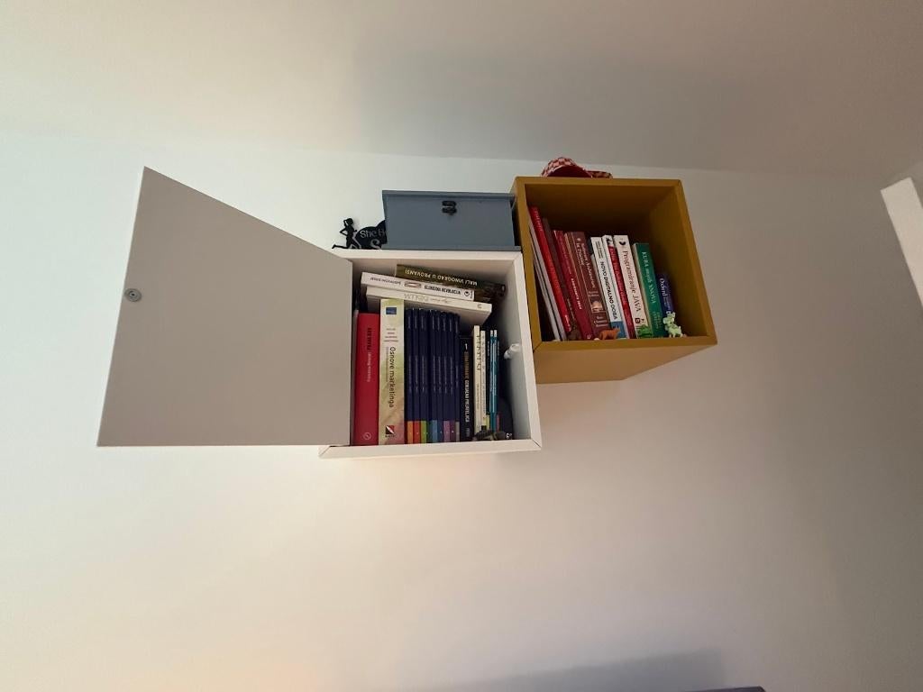 2 IKEA EKET wandkasten - wit en geel - in zeer goede staat, Huis en Inrichting, Bureaus, Geel, Zo goed als nieuw, IKEA, 35 cm