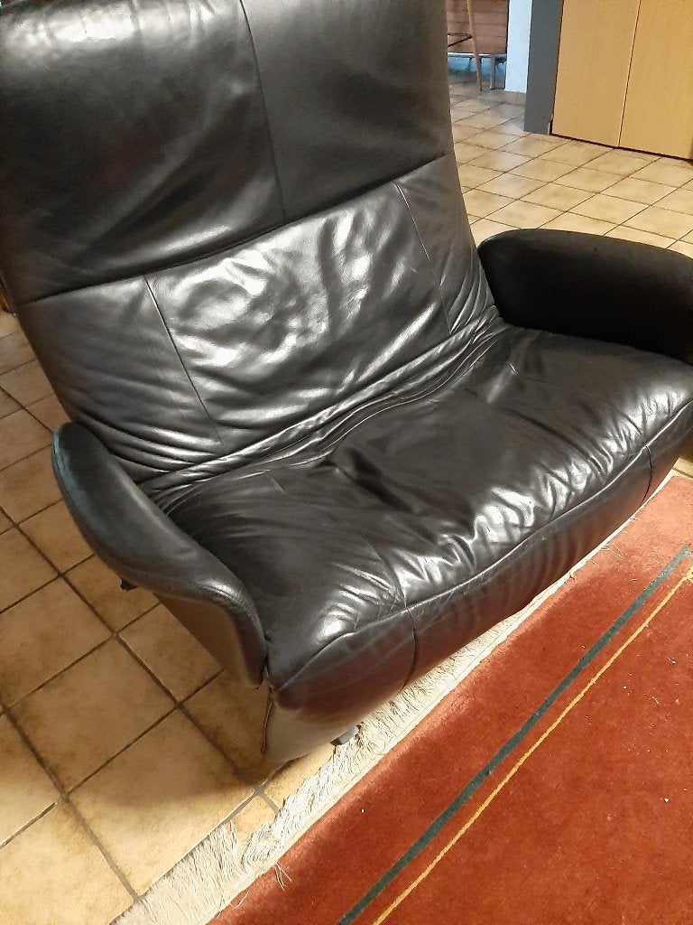 jori twee persoonszetel in zwart leer, Moins de 75 cm, Enlèvement, Utilisé, Moins de 150 cm