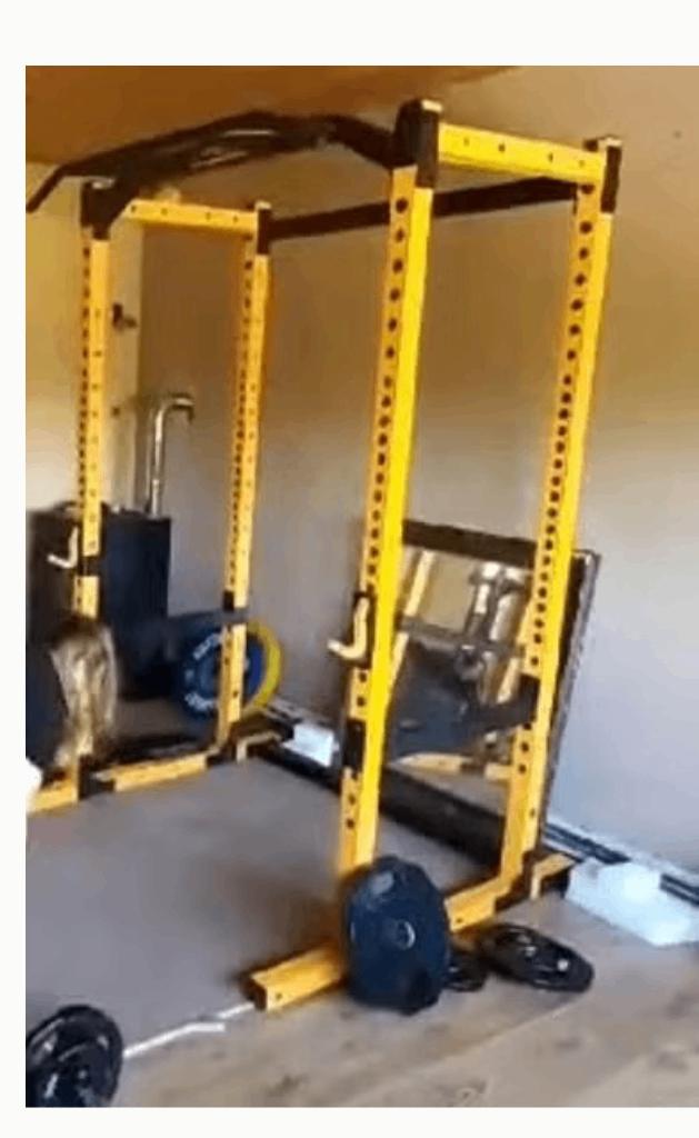 Power rack fitness, Sport en Fitness, Fitnessmaterialen, Ophalen, Gebruikt, Benen, Fitnessbank