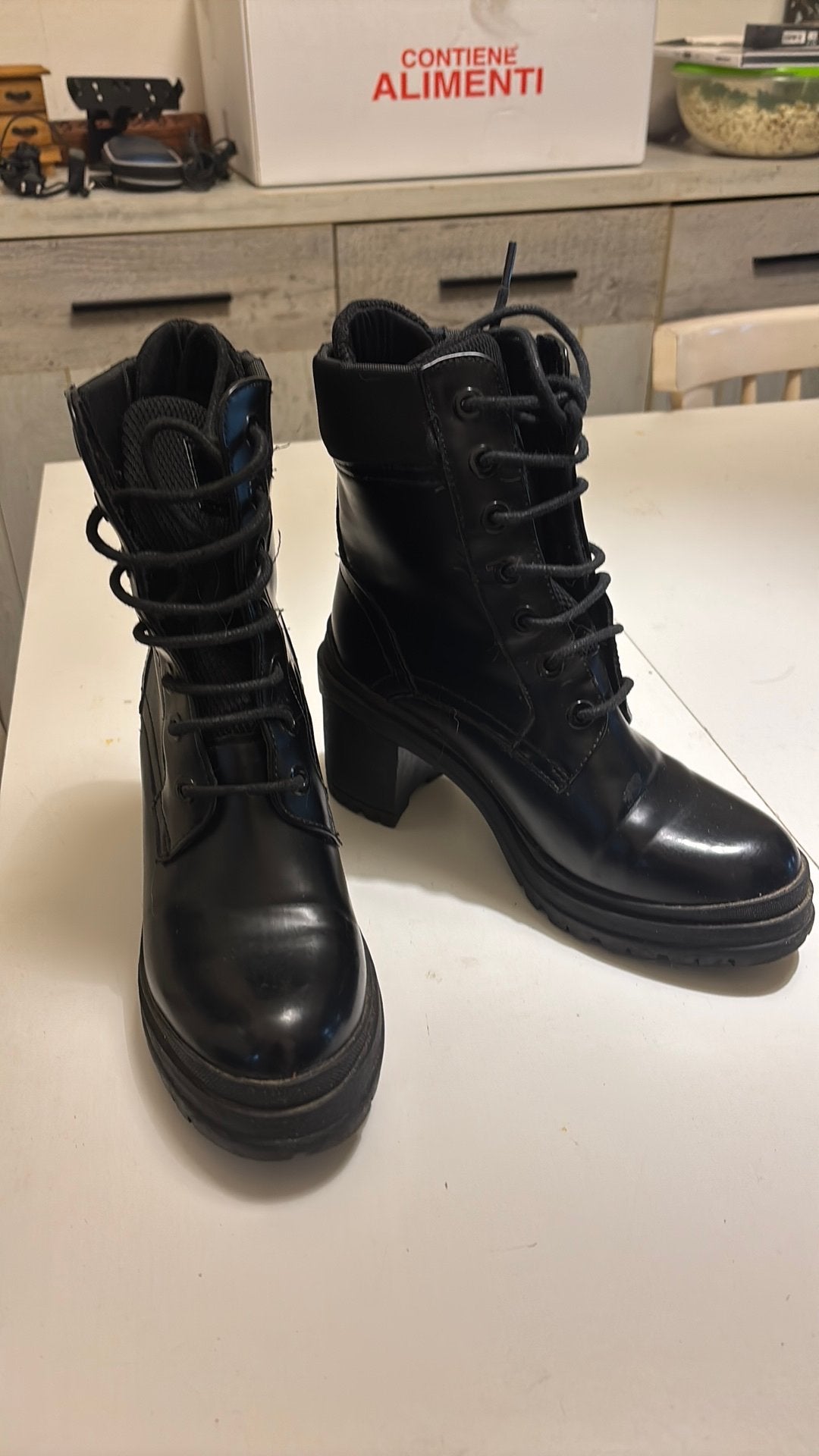 Botte mi haute, Kleding | Dames, Schoenen, Ophalen, Zwart, Overige typen, Zo goed als nieuw