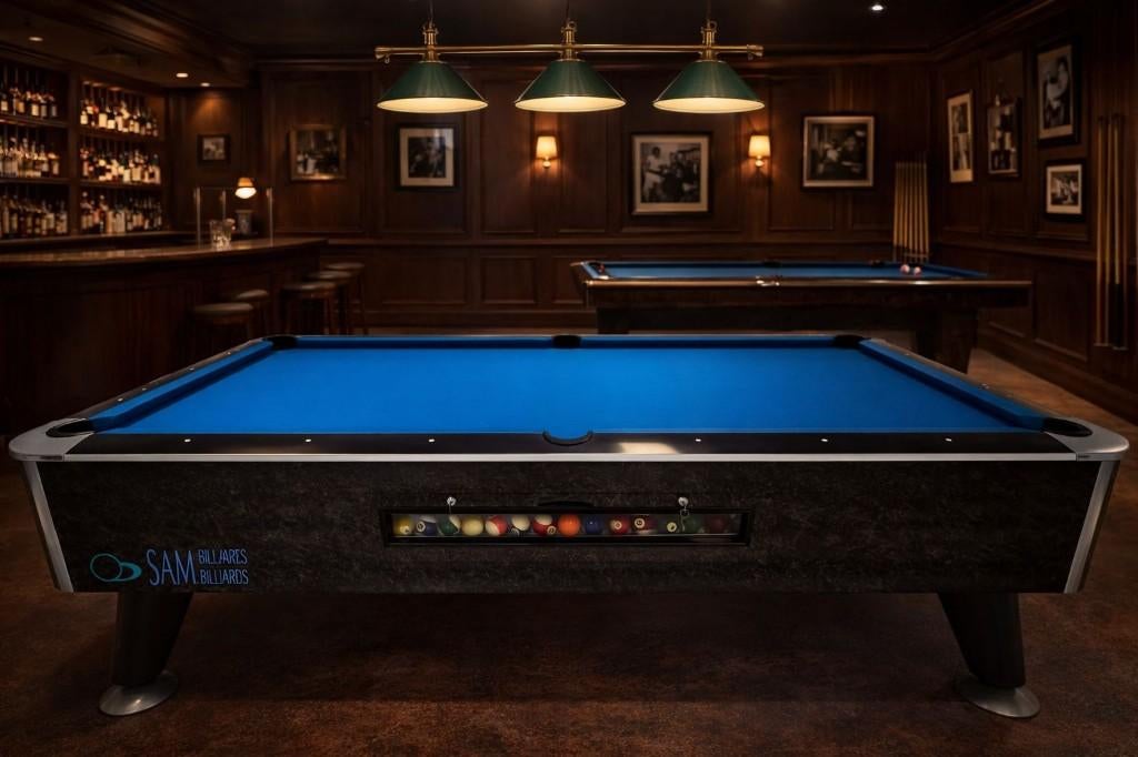 Sams bison 7.5ft american pooltafel, met nieuw laken, Ophalen, Zo goed als nieuw, Pooltafel