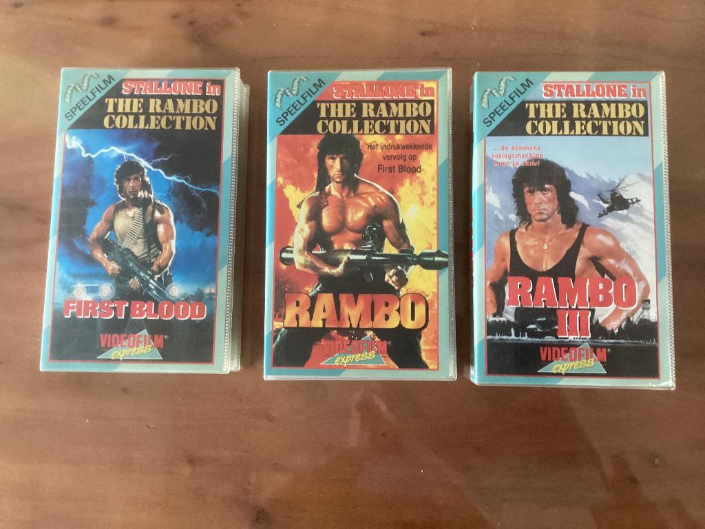 Rambo trilogie op VHS cassette, Enlèvement ou Envoi, Utilisé