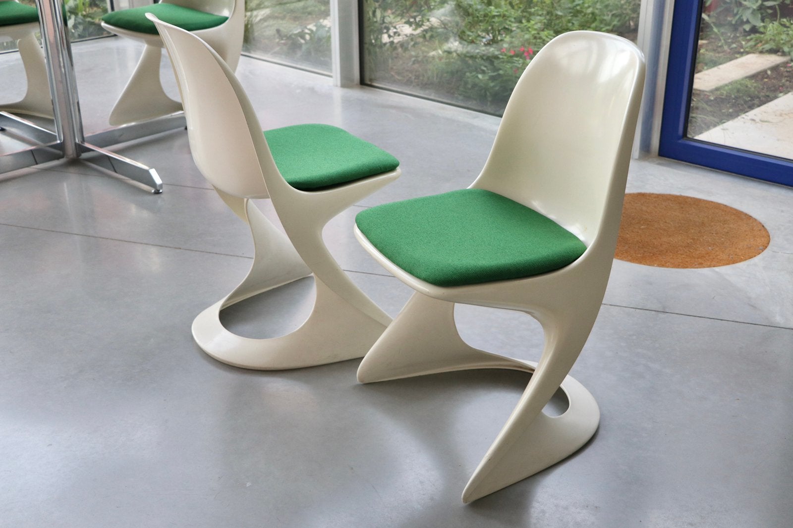 Set van 4 vintage Casalino-stoelen - Design Alexander Begge, Enlèvement, Utilisé, Blanc, Quatre