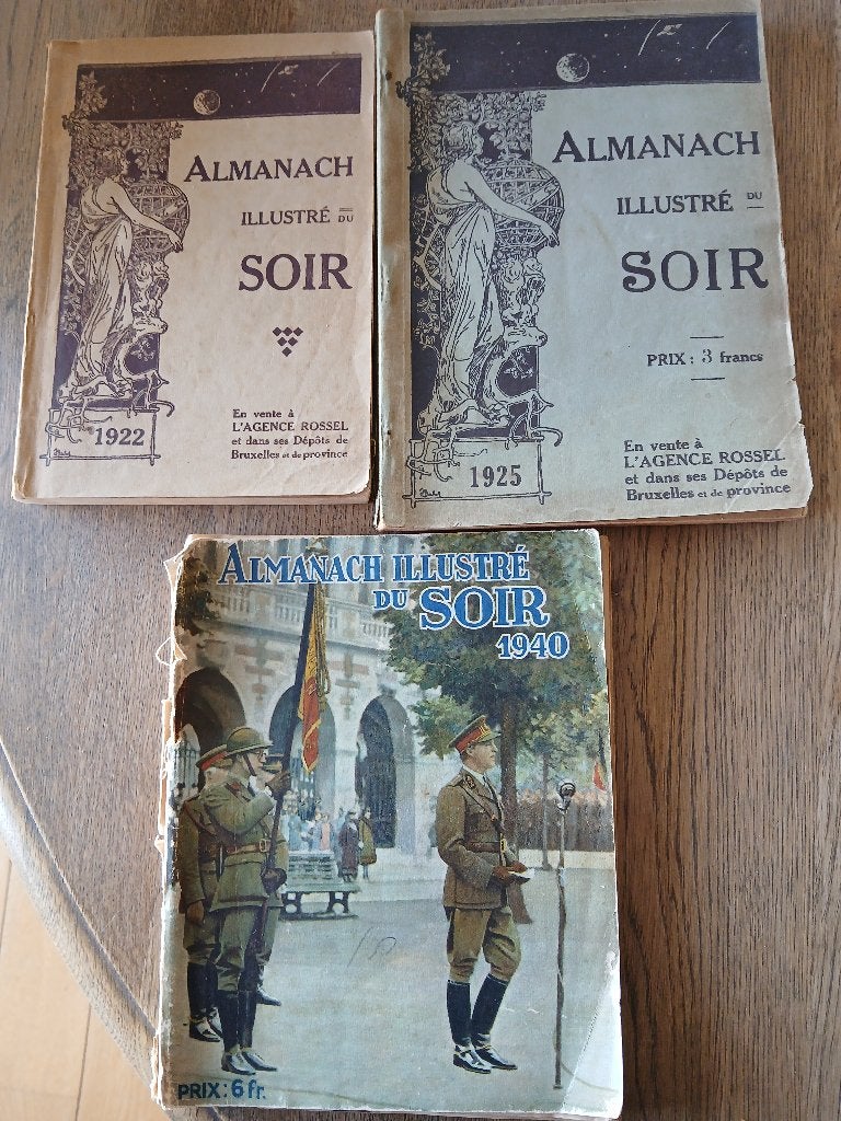 3 almanach du Soir illustré 1922-1925 et 1940, Enlèvement