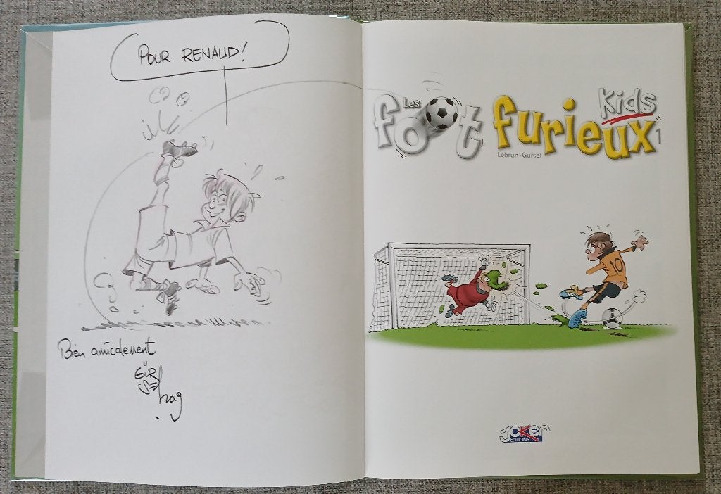 BD Les Foot furieux Kids 1 Gürsel Dédicace EO Neuf, Eén stripboek, Ophalen of Verzenden, Nieuw