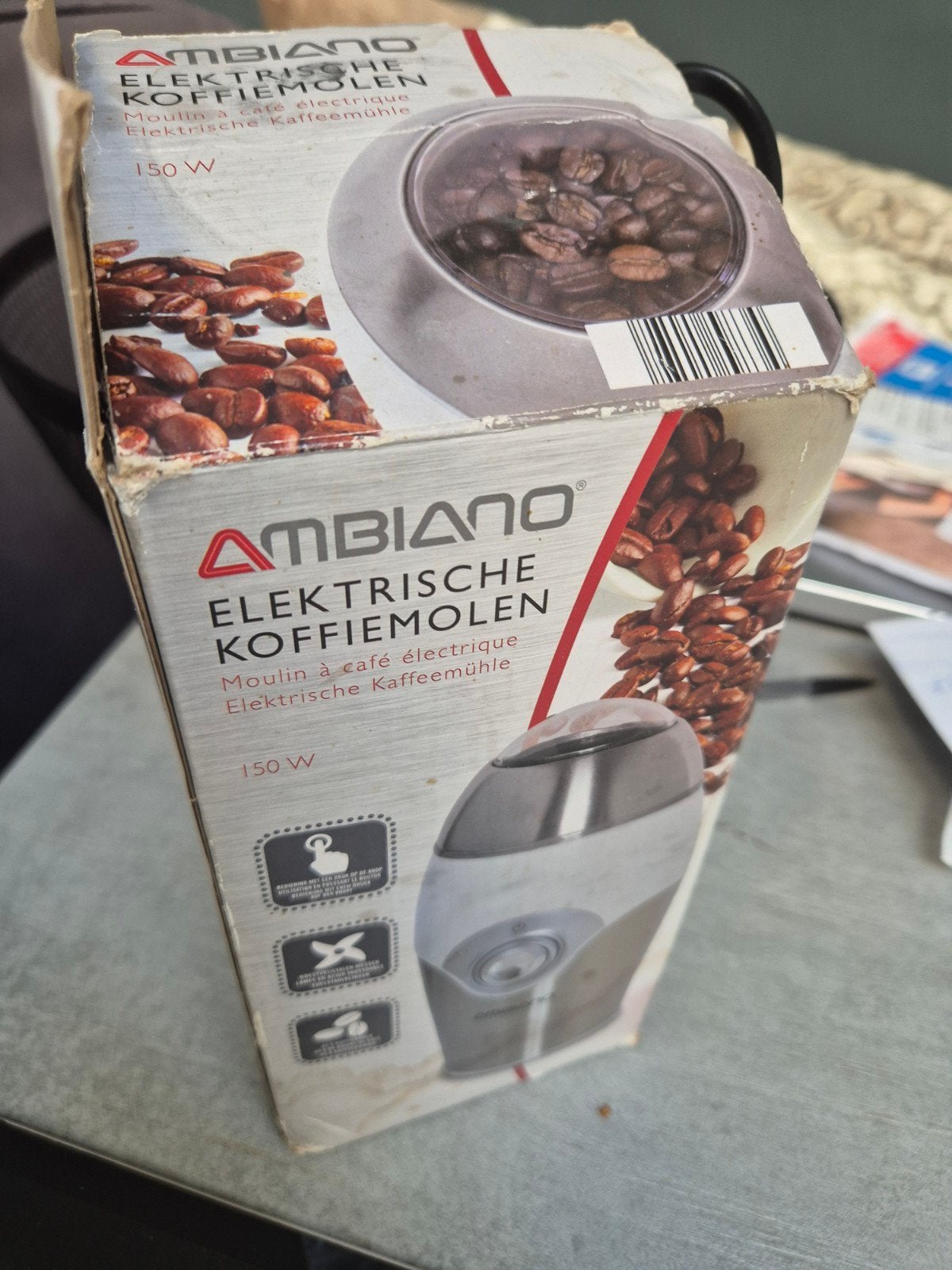 elektrisch koffiemolen, Ophalen